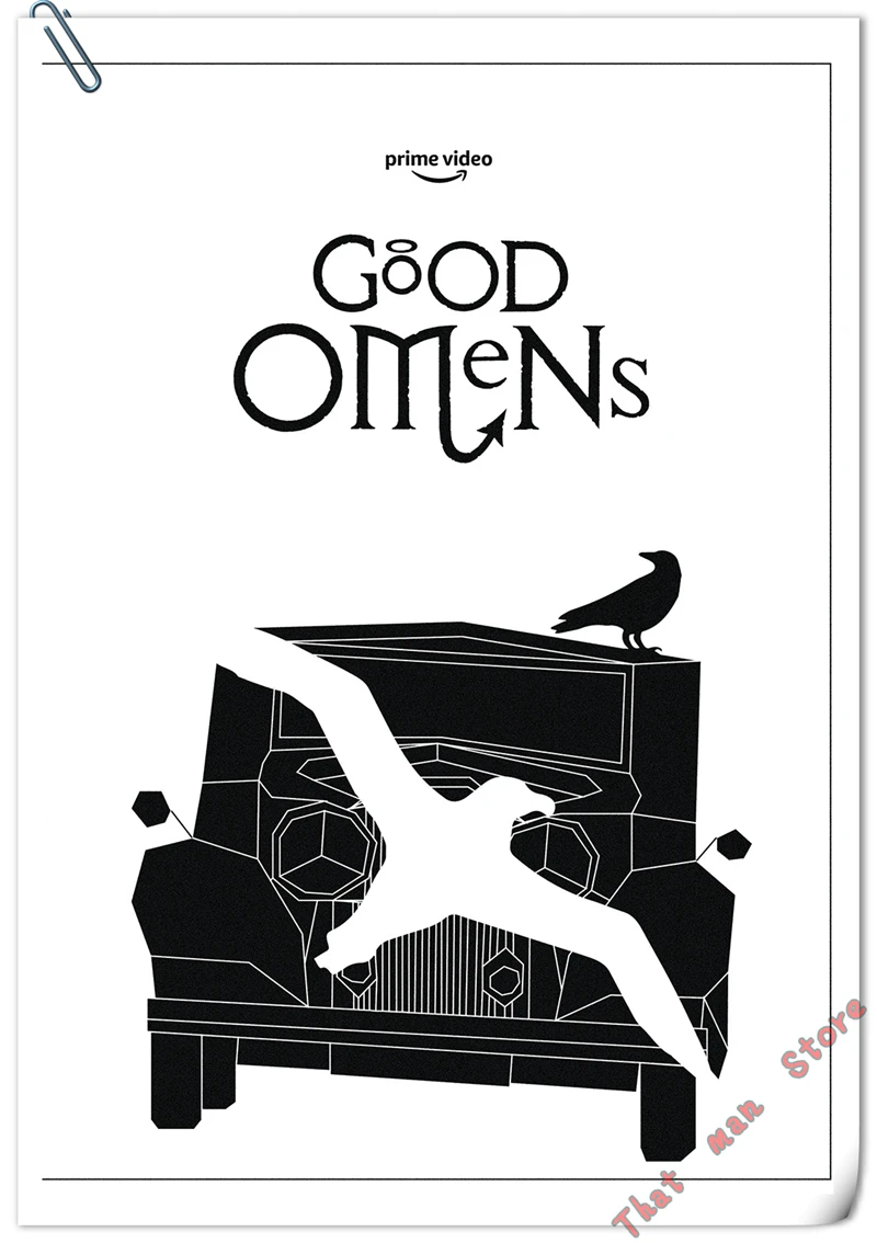 Good Omens ТВ настенные наклейки для украшения дома высокое качество печать белая