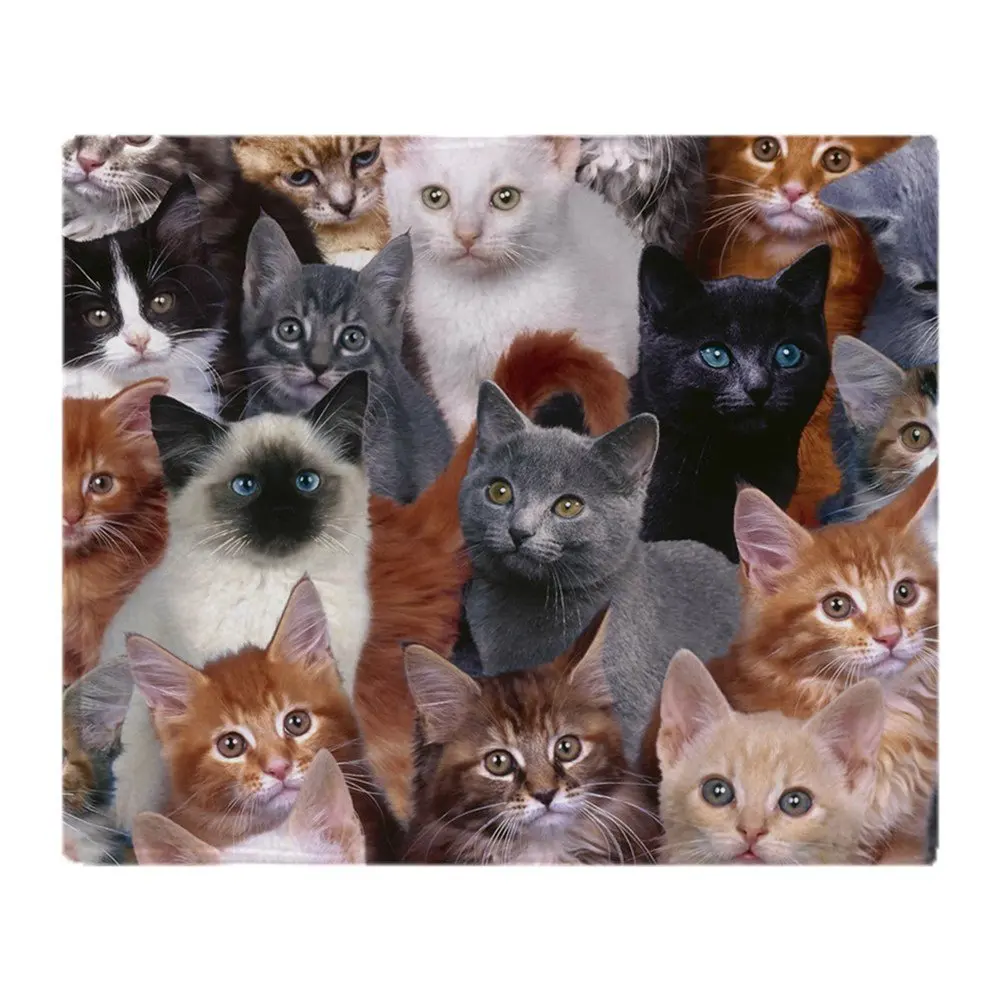 Мягкий флисовый плед CAT S, 5" x 60" стадионное одеяло для дивана-кровати, детское теплое одеяло для взрослых