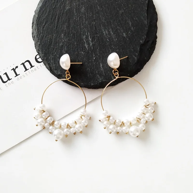 pearl stud Pierced Серьги-Клипсы из металлического сплава с круглым жемчугом без пирсинга романтические серьги с имитацией жемчуга без зажимы с отверстием для женщин - Окраска металла: pearl stud Pierced