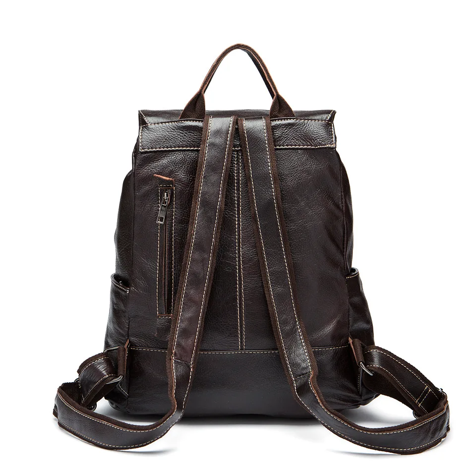 Мужские рюкзаки из натуральной кожи 13 дюймов сумки для ноутбука модный школьный