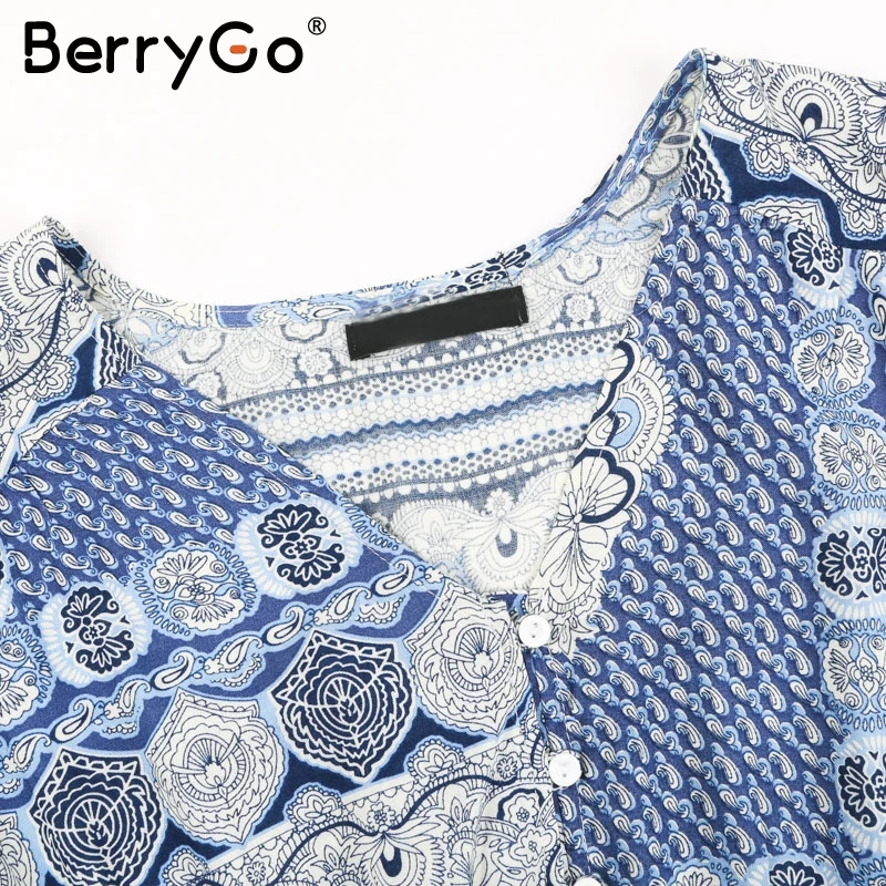 BerryGo кисточка до печати летнее платье удлиненный полурукав повседневные женское