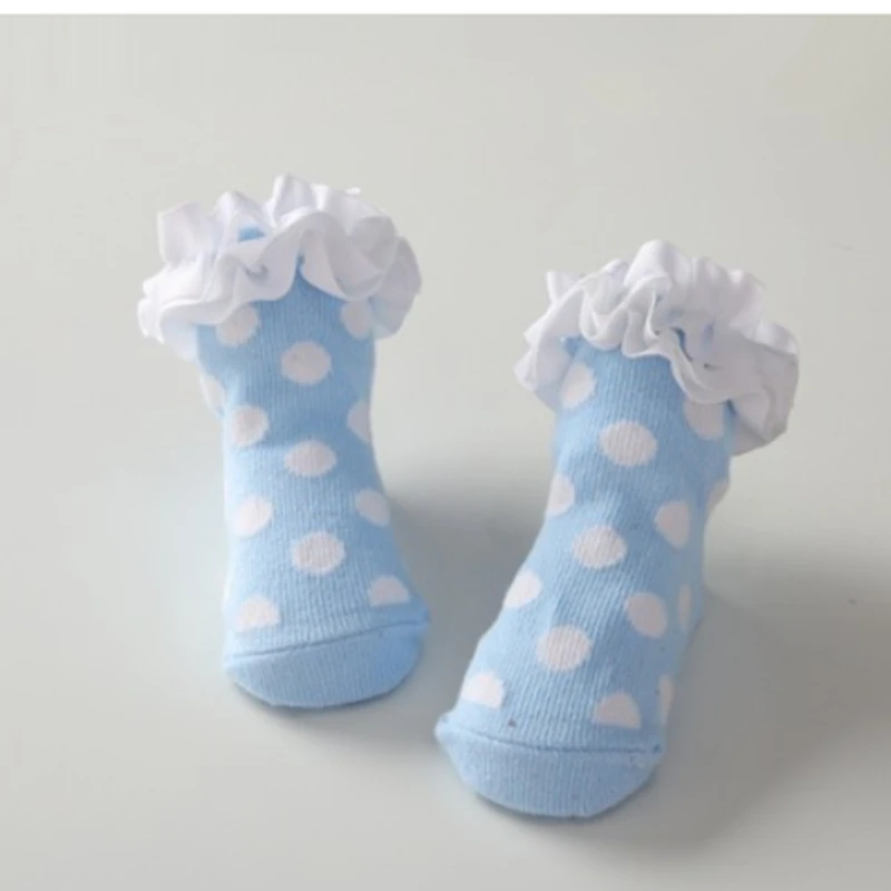 1 пара детские носки для новорожденных девочек теплые Нескользящие хлопковые с
