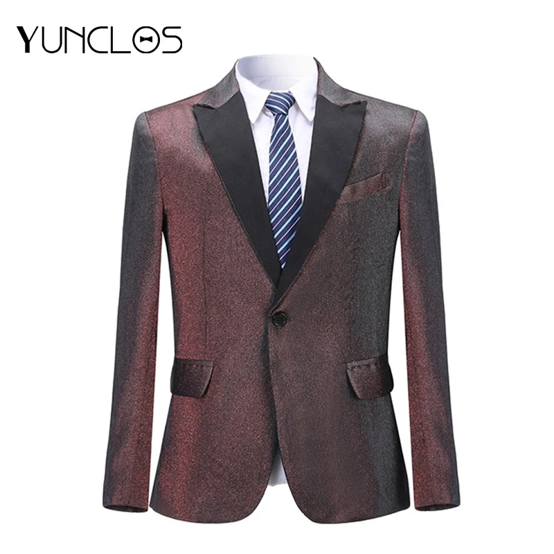 Мужской блейзер с одной пряжкой новый дизайн|Костюмные пиджаки| |