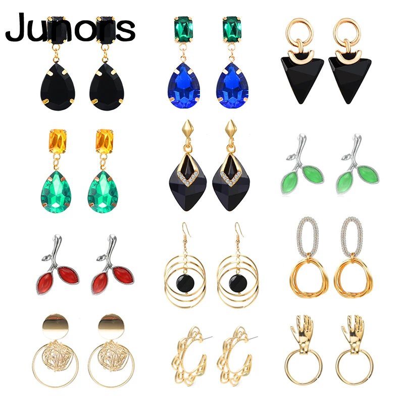 Женские винтажные серьги с жемчугом и стразами корейские черным цветком