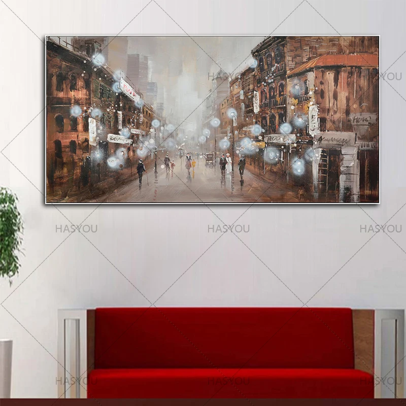 Hasyou большой холст стены искусства абстрактные современные картины для украшения