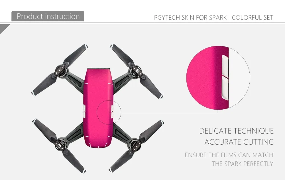 PGYTECH новый стикер кожи для DJI Spark серии Красочные и яркие 3 м scotchcal фильм