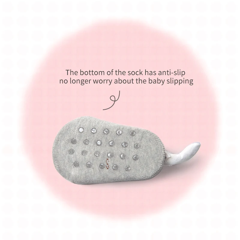 Детские носки обувь с резиновой подошвой Нескользящие мальчик милый мультфильм