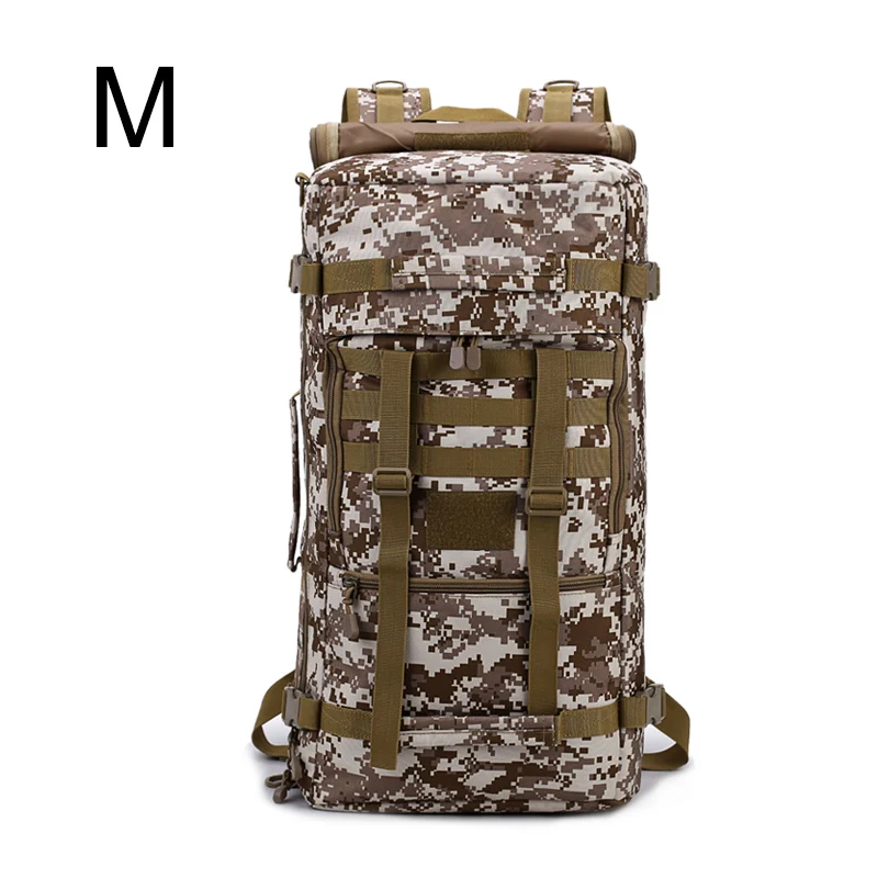 M Desert Digital 60L большой Ёмкость Пеший Туризм рюкзак для альпинизма восхождение модульное облегченное разгрузочное снаряжение из нейлона армии сумка куртка для походов и рыбалки XA808WA - Цвет: M Desert Digital