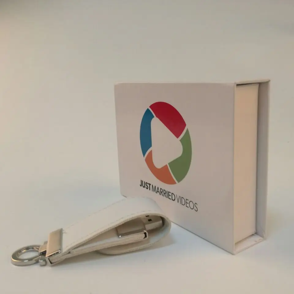 Высококачественный кожаный usb с коробкой usb 2,0 флэш-накопитель