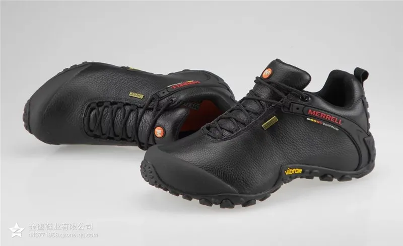 Новое поступление Merrell Мужская Уличная походная обувь, черная кожаная верхняя обувь