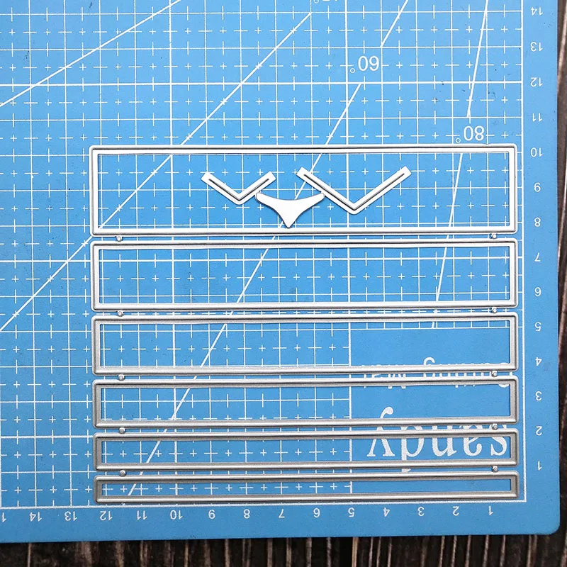 Рождество настроения полосы lable тег металлический трафарет декоративный