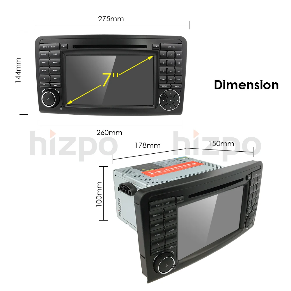 7 "автомобильный DVD Радио GPS навигация для Mercedes Benz ML W164 ML300 350 450 320 ML63 AMG GL X164 420 500 RDS