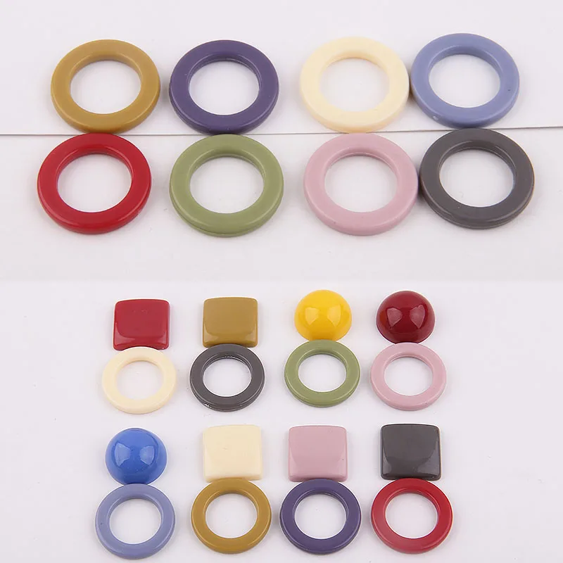 

50pcs 22mm Acetic acid rubber plate hollow circle drop Earrings Drop charm Ear Studs tag Jewelry handmade DIY accessessories