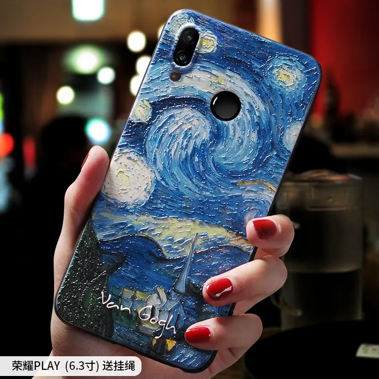 Vintage starry night oil painting Relief case For Huawei Honor Play 8X cover | Mobile Phone Cases &amp Covers