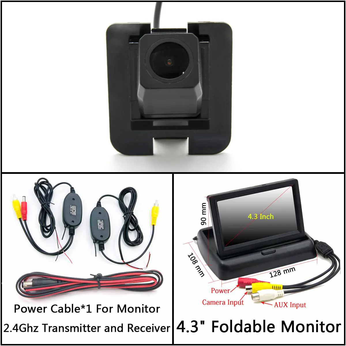 C Wireless 4.3inch F Камера заднего вида Full HD для Mercedes Benz GLK 300/350/S400 S450 S500 S600 X204 W204 W212 W221 зеркало для парковки автомобиля - Название цвета: C Wireless 4.3inch F