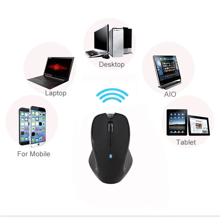 Cliry Лидер продаж Мышь Bluetooth 3.0 1600 Точек на дюйм 6D Беспроводной игровой компьютер