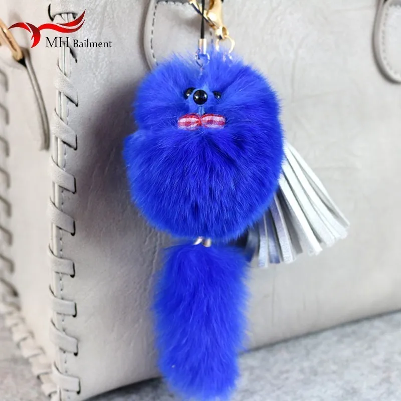 Брелок из кроличьей шерсти Rex брелок для автомобильных ключей аксессуары кожи и