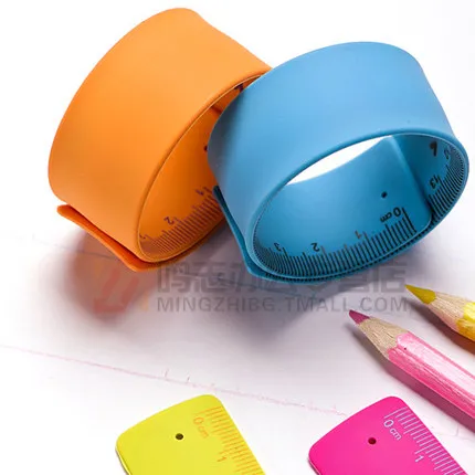 

1pcs/lot Lackadaisical deli stationery candy color child ruler hand ring chiban free shipping