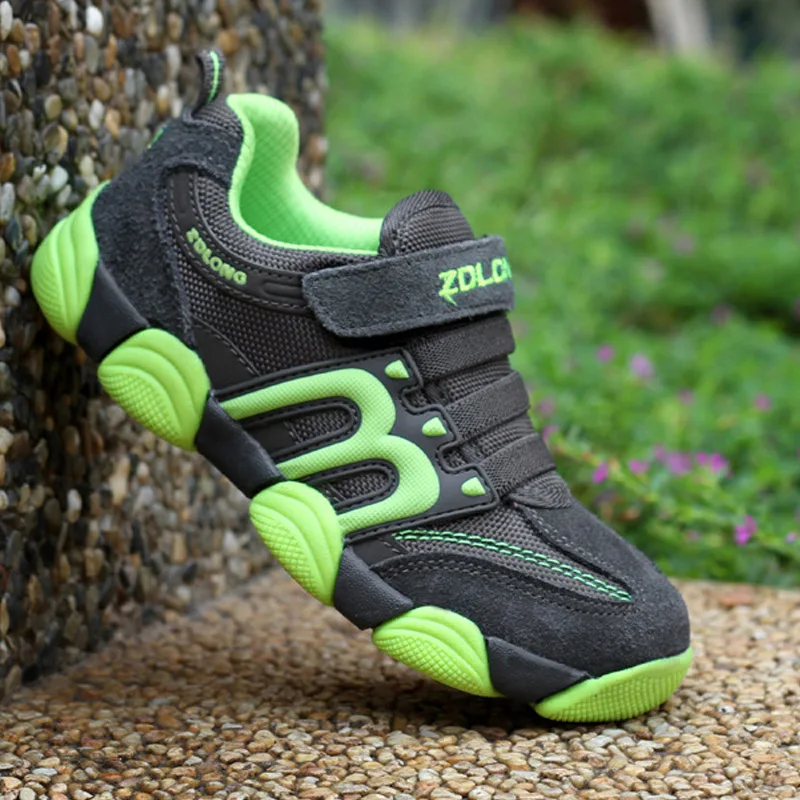 Детская обувь детская для мальчиков Повседневные детские кроссовки кожаные