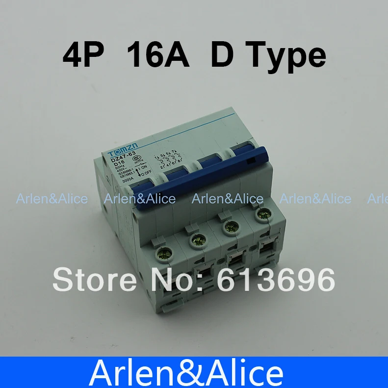 4 P 16A D Тип 240 V/415 V автоматический выключатель MCB полюса|mcb rccb|breaker hotelmcb products |