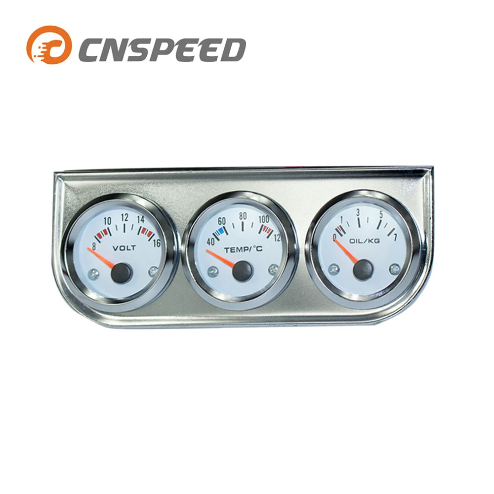 CNSPEED Новый хромированный 2 &quot52 мм тройной датчик 3 в 1 температуры воды вольт