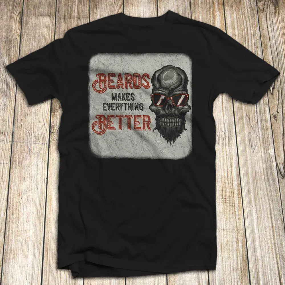 

Hipster Biker Men'S T Shirt 100% Cotton Beard Age Fashion 2019 Flash Print Cotton Slim Fit Crew Neck Printing Casual Tops