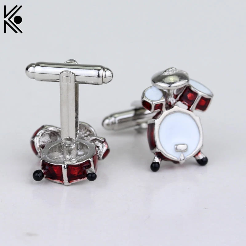 Red Enamel Alarm Clock shirt cufflinks Brand luxury cuff buttons jewelry maxi punk Gemelos Cuff links|shirt tie|shirt upaccessories plastic |