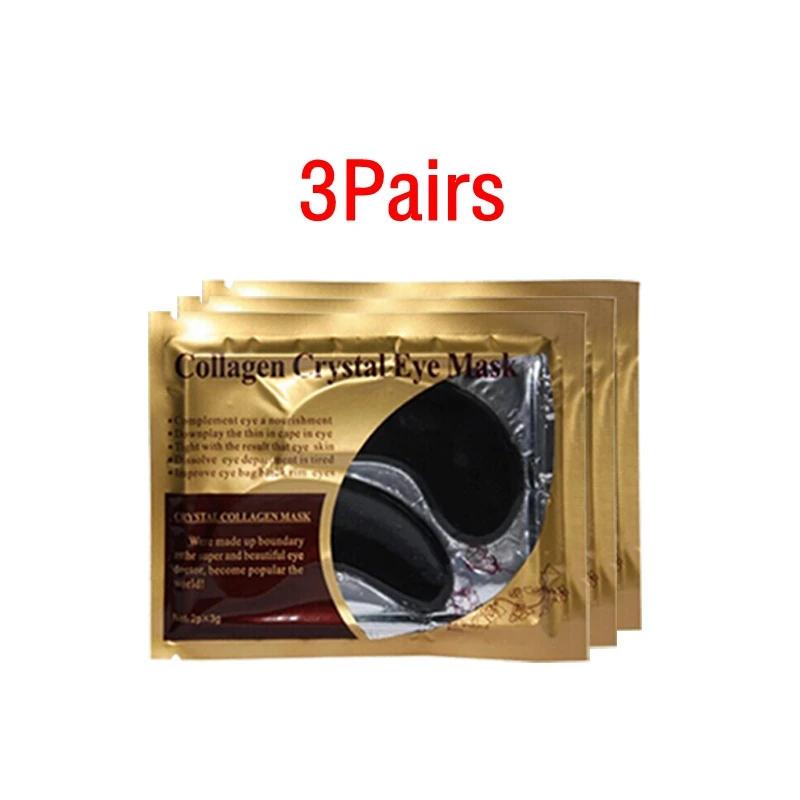 3pairs style1 10 шт. = 5 пар золотистой кристаллической коллагеновой маски для глаз патчи для ухода за глазами темные круги для удаления старения морщин уход за кожей - Цвет: 3pairs style1
