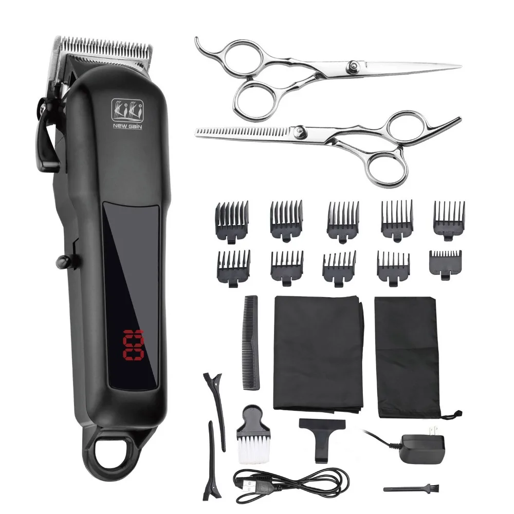 KIKI NEWGAIN rechargeable Professional Hair cutter Trimmer 2000 mAh Lithium battery 100-240V NG-888 set with Lcd display |