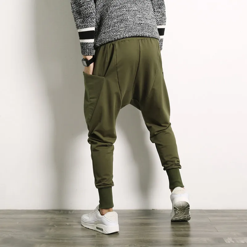 Осень 2019 модные мужские повседневные брюки Harlan в стиле хип-хоп большого размера