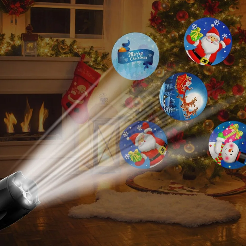 12 шт. фонарик Проекция музыкальные открытки фильм лампа творческие огни бытовые