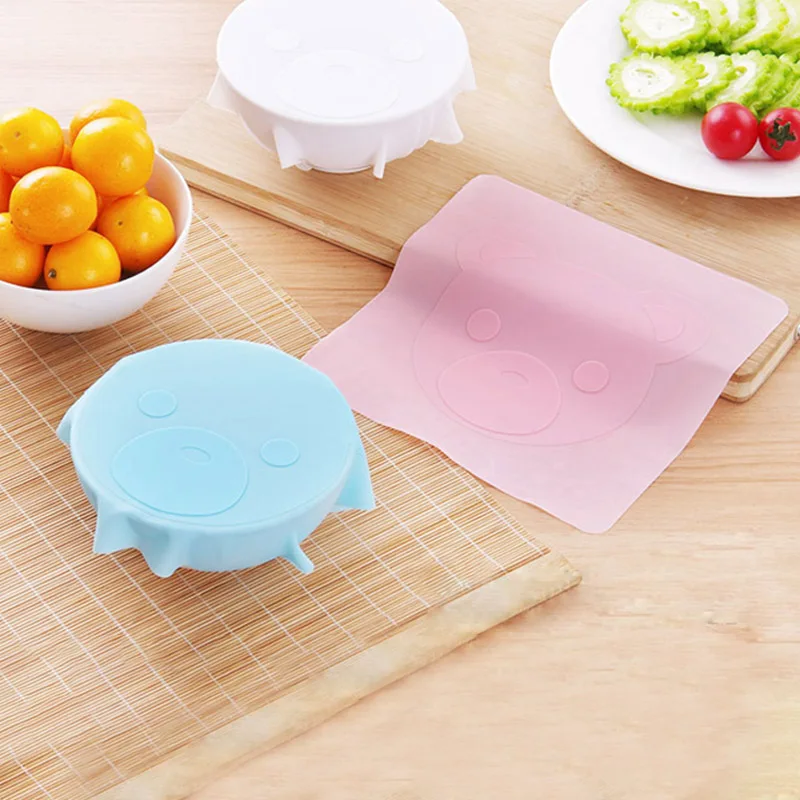 5 шт многоразовые силиконовые крышки для пищевых продуктов tapas de silicona para alimento герметичные крышки для посуды обертывание холодильник хранение свежести