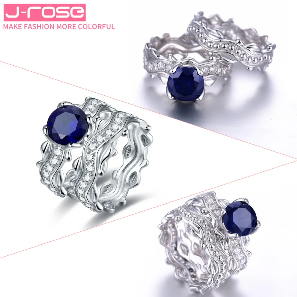 Jrose 100% Настоящее серебро 925 пробы Классическая пара колец изящные свадебные