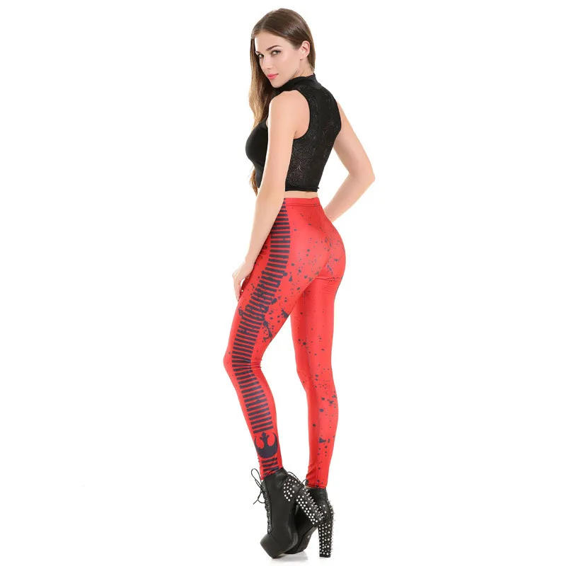 Женские леггинсы с принтом логотипа Rebel Alliance облегающие тонкие эластичные штаны