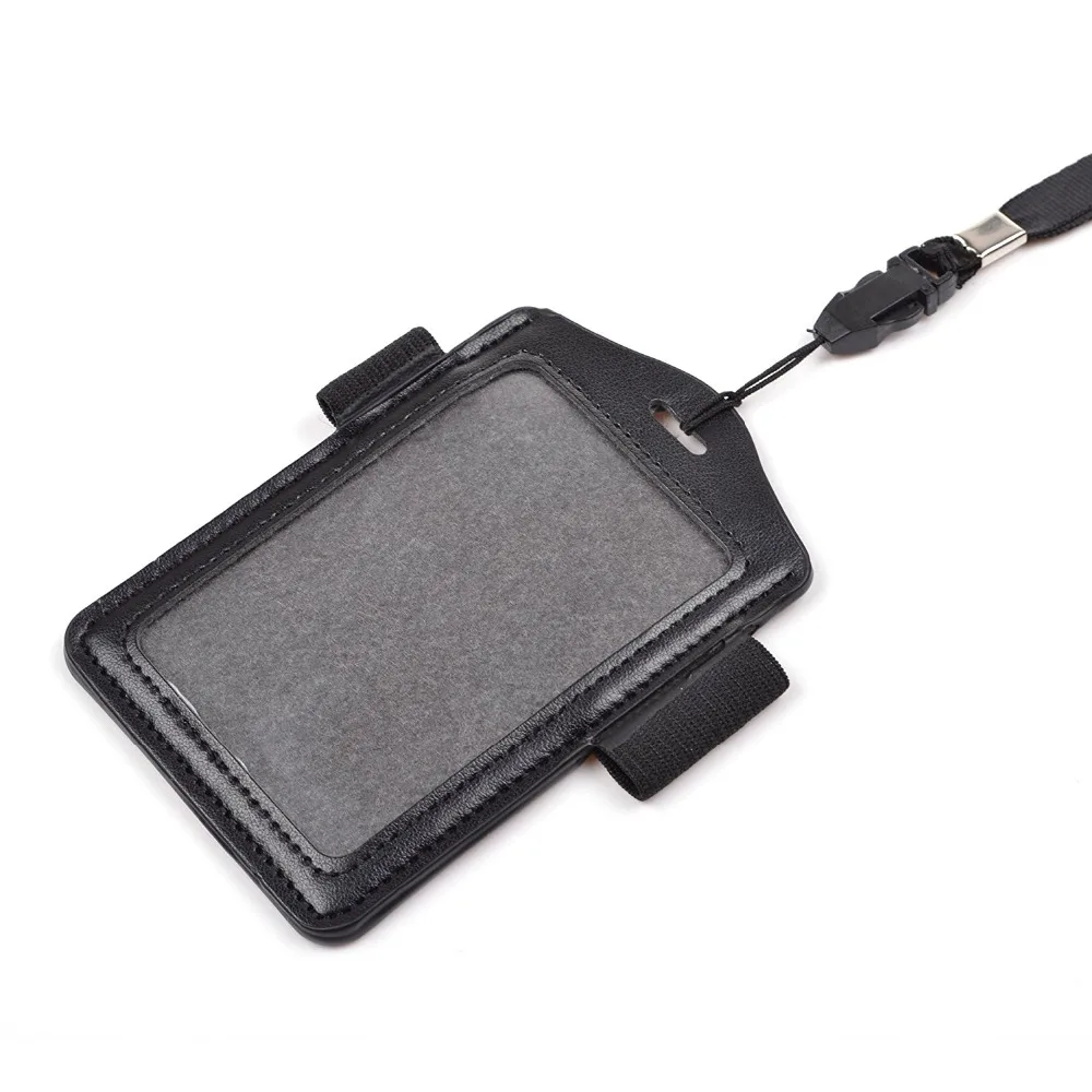 5 шт. держатель для карт из искусственной кожи с двумя карманами|badge card holder|band