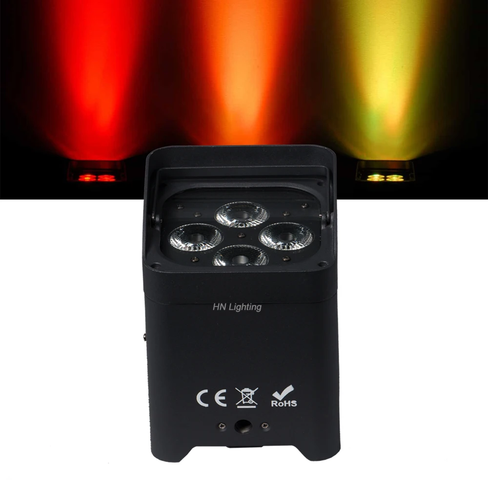 10 шт. горячая Распродажа DJ uplight 4*18 Вт RGBWAUV 6в1 беспроводной IRC пульт дистанционного