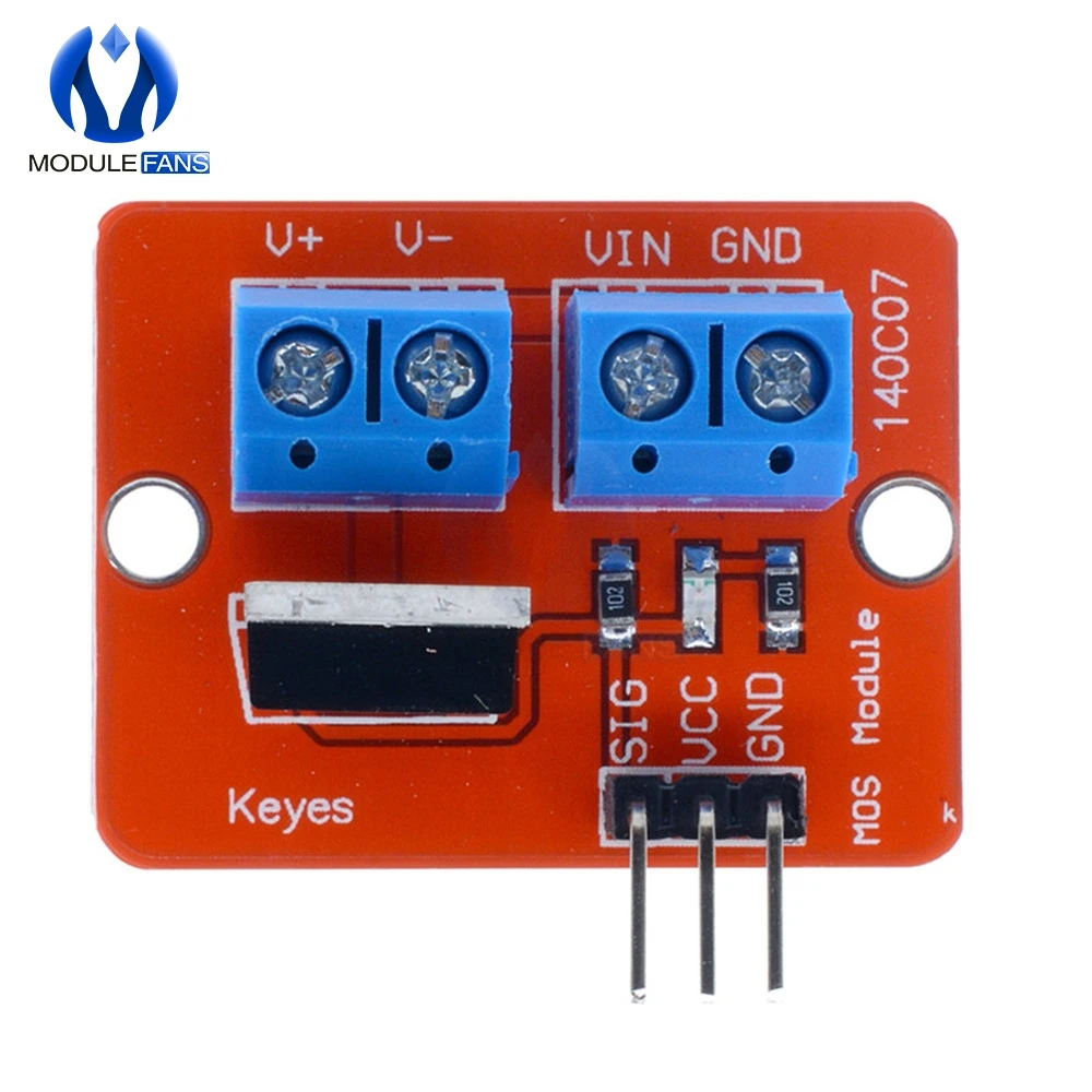 Верхняя кнопка Mosfet IRF520 модуль драйвера для Arduino MCU ARM Raspberry Pi 3 в-5 в MOS PWM Затемняющая