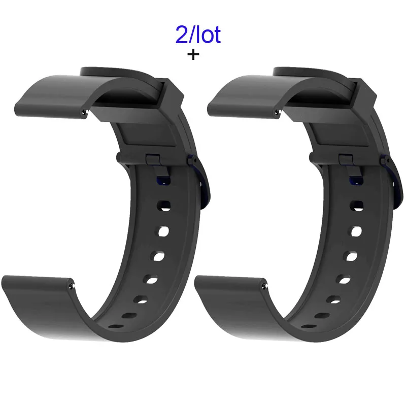 Black-Black Для Xiaomi Amazfit GTS браслет Amazfit Bip ремешок для часов Amazfit GTR 42 мм силиконовый ремешок для часов - Цвет: Black-Black