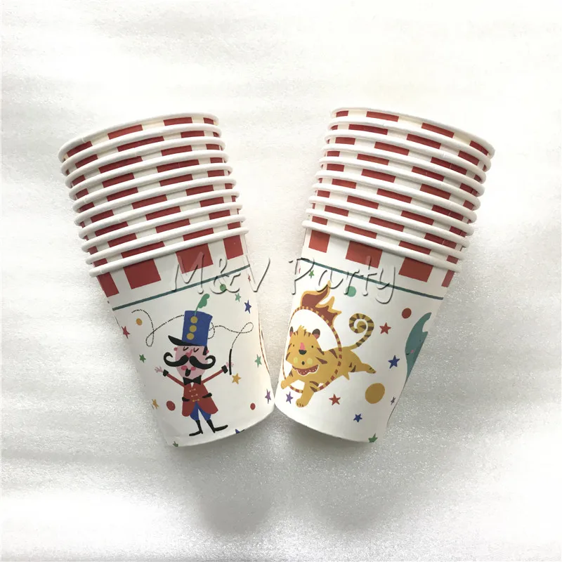 30 шт./лот креативный цирковая тематика одноразовый набор посуды бумажный