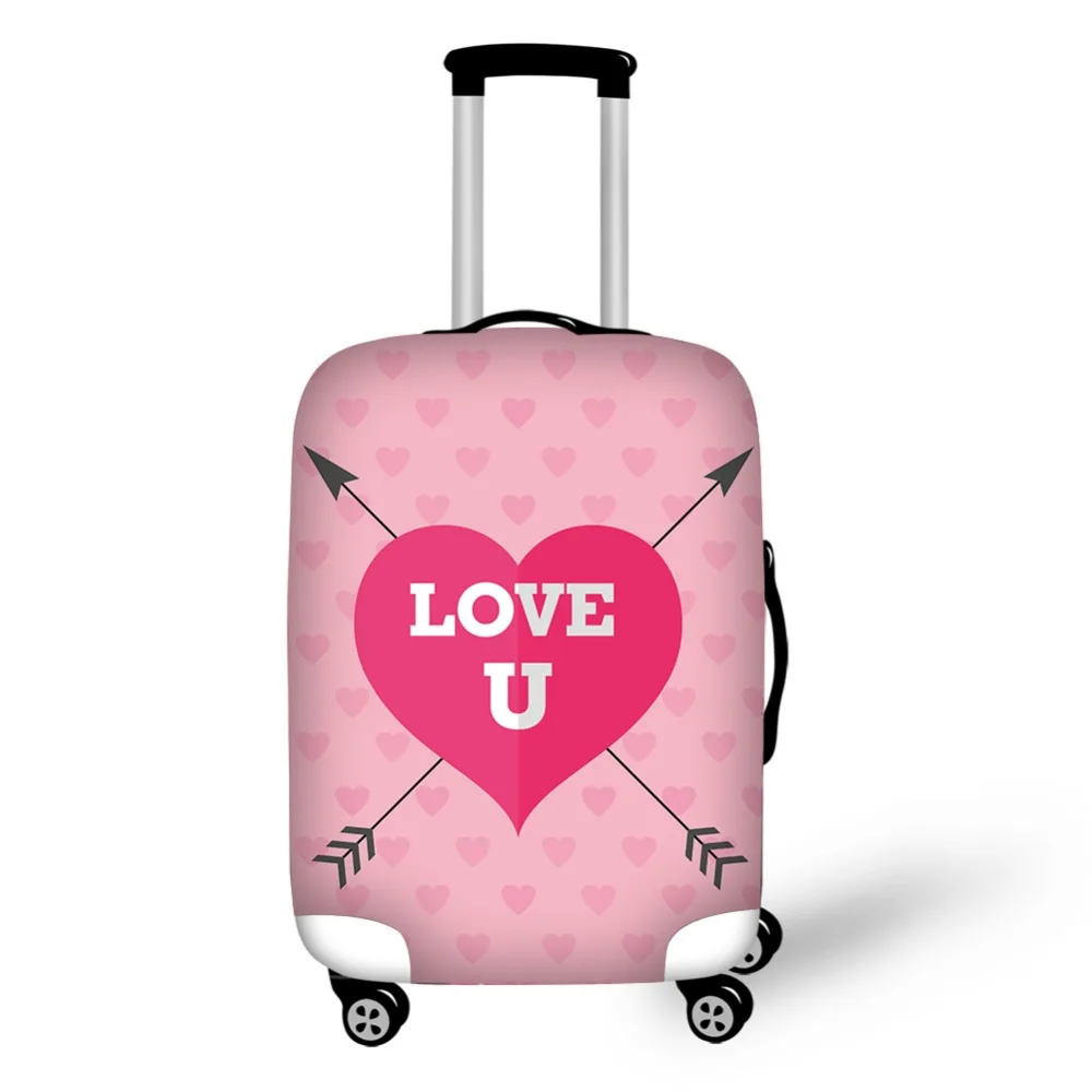Эластичный Защитный чехол на молнии в форме сердца для багажа подходит 18 30 дюймов