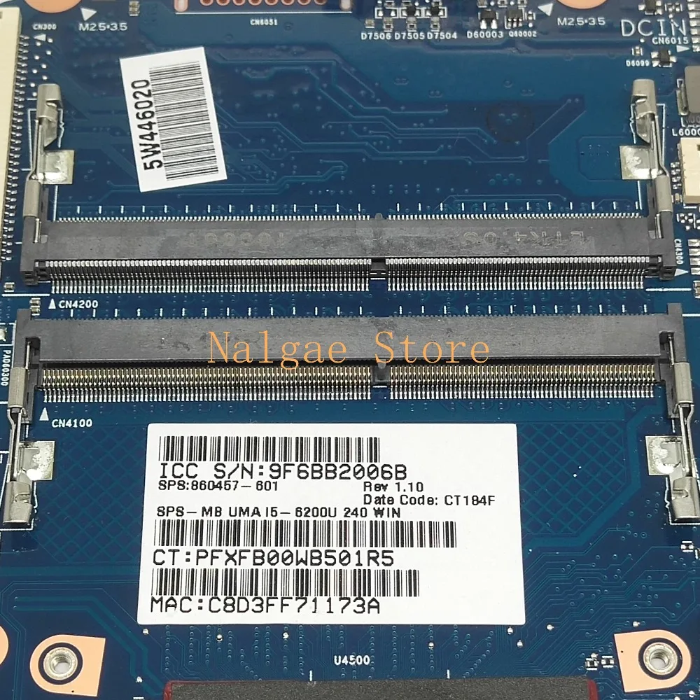 Oh my gad купите его для материнской платы HP 240 G5 860457 601 I5 6200U cpu DINERINL 6050A2822501 MB A01