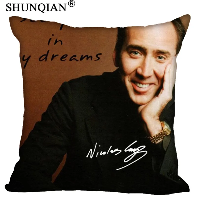 Наволочка на заказ Nicolas Cage квадратная Подушка молнии (две стороны) печать ваших