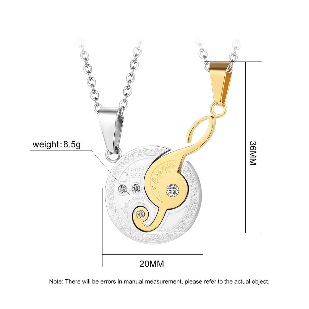 2 шт./пара модных ювелирных изделий кулон для мужчин и женщин ожерелье из