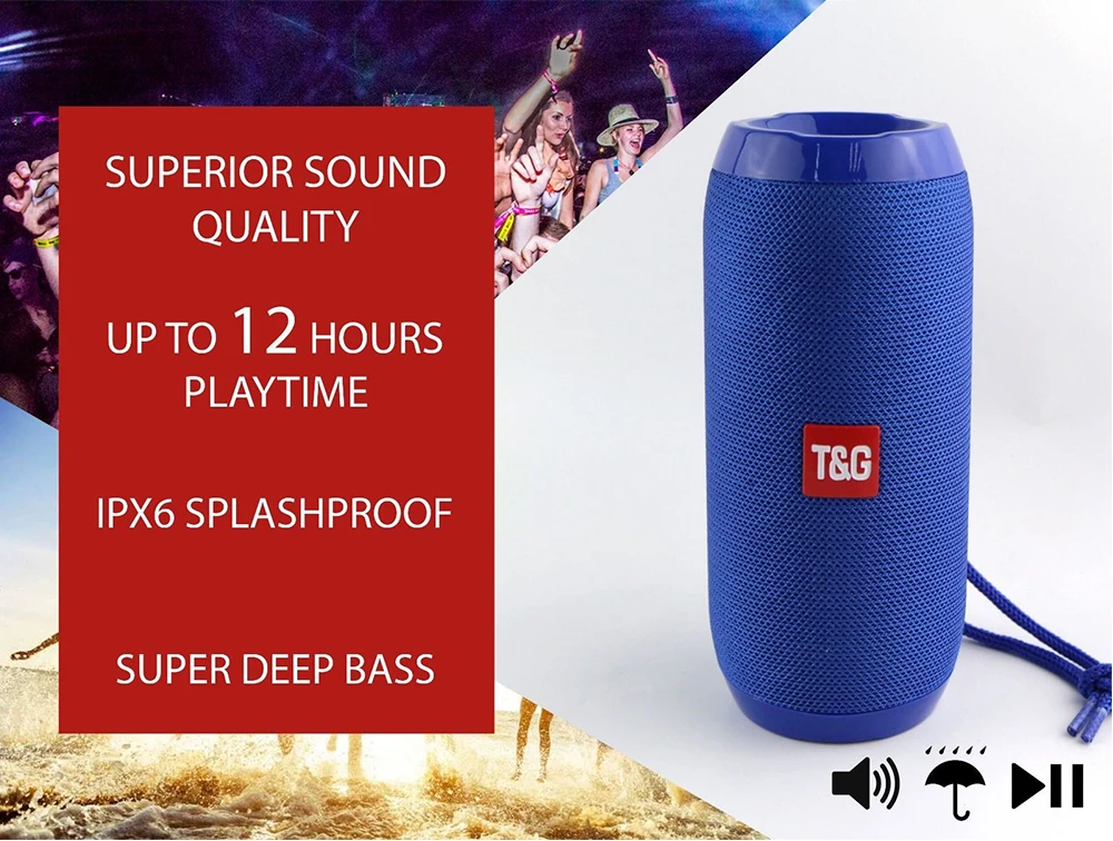 Лучшая Колонка TG117 Беспроводная bluetooth звуковая коробка Саундбар звуковая система мини коробка Колонка динамик FM радио музыка spiker Surround