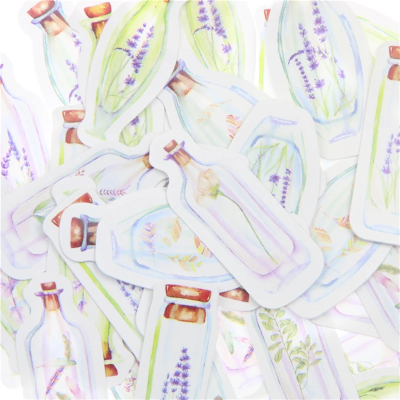 Милые стеклянные бутылки 45 шт./коркор. бумажная мини наклейка украшение сделай