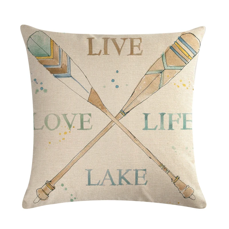 45x45 см картина маслом весло семейная Подушка Чехол мягкая плюшевая наволочка для