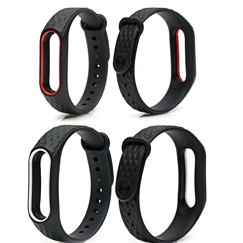 BOORUI Colorful Diamond Miband 2 Strap Double Color Replacement watchband for Xiaomi Mi band Wristbands Original | Электроника