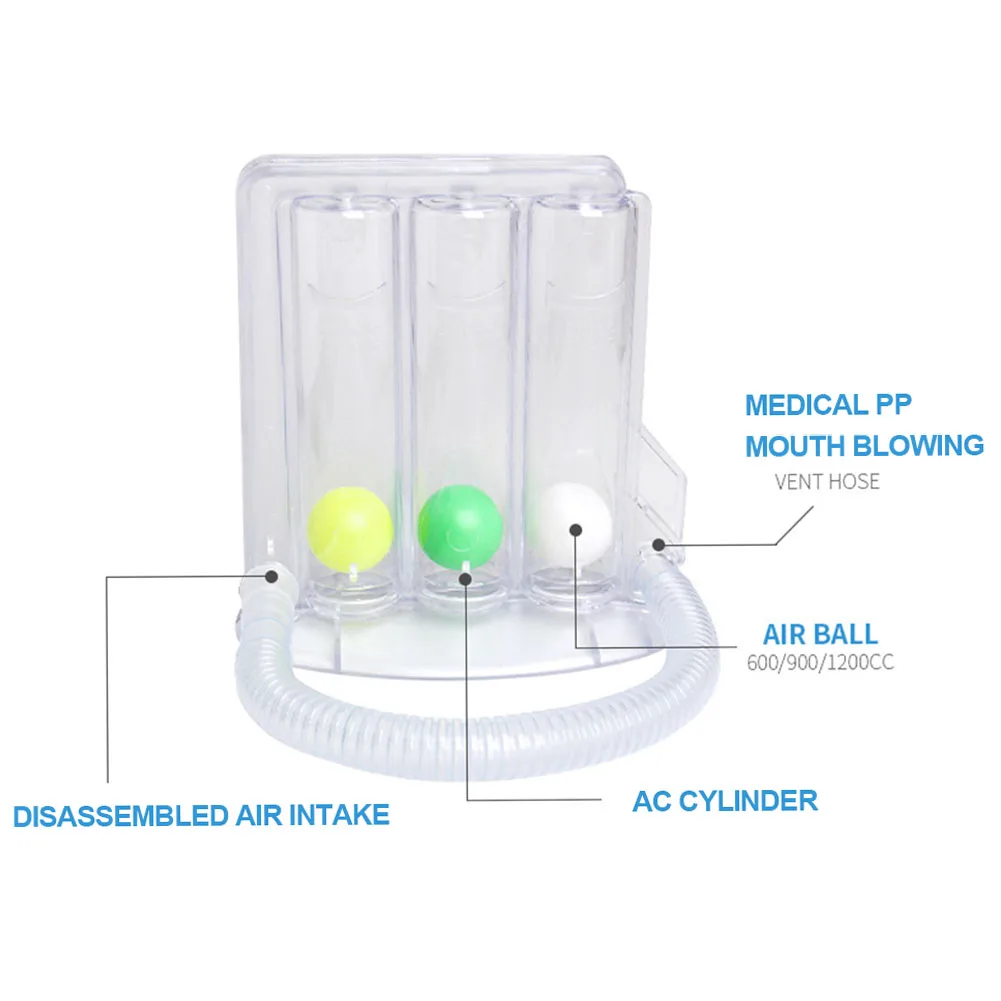 Спирометр легкий тренажер респираторный три мяча восстановление стимулирующий