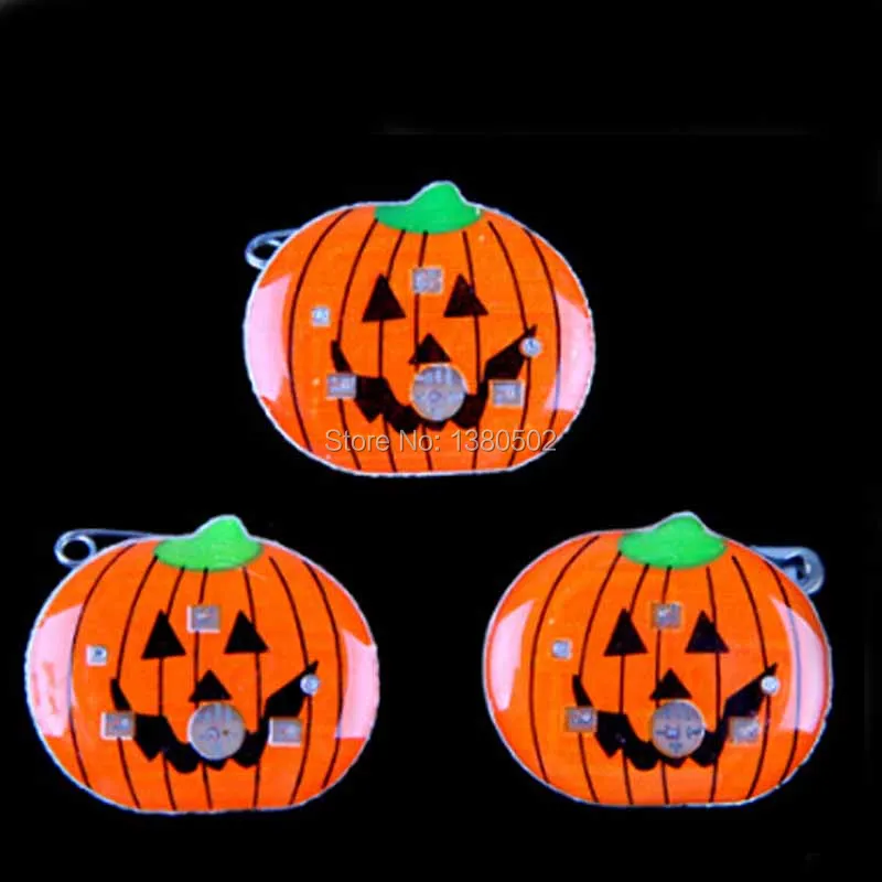 25 шт/лот Хэллоуин украшения аксессуары светодиодный ночной фонарик значок для