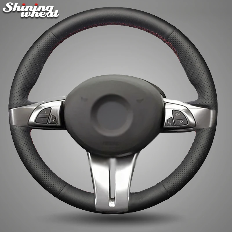 

Shining wheat Black Artificial Leather Car Steering Wheel Cover for BMW Z4 E85 (Roadster) 2003-2008 E86 (Coupe) 2005-2008
